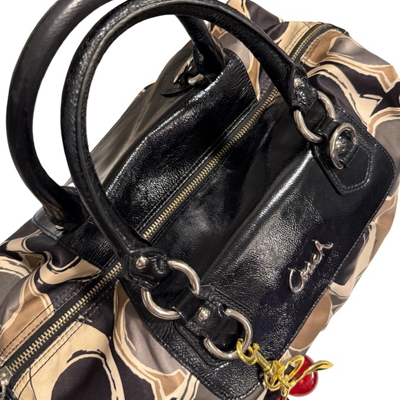 Coach Multicolor Sateen Ashley Scarf Print Satchel Purse - Picture 6 of 12